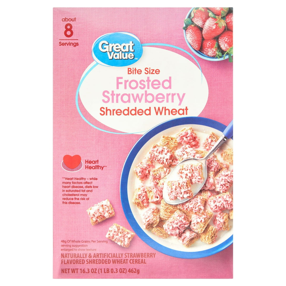 미국직구 Great Value Bite 462g 2팩 / Great Value Bite Size Frosted Strawberry Shredded Wheat Breakfast Ce 1