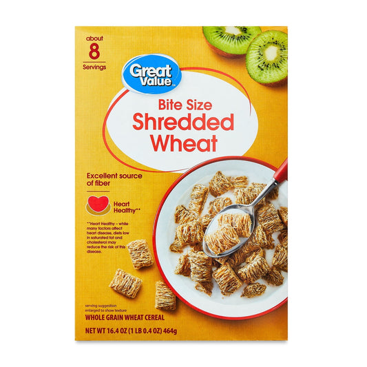 미국직구 Great Value Bite 465g 2팩 / Great Value Bite Size Shredded Wheat Breakfast Cereal, 465g, 2 Pack  1
