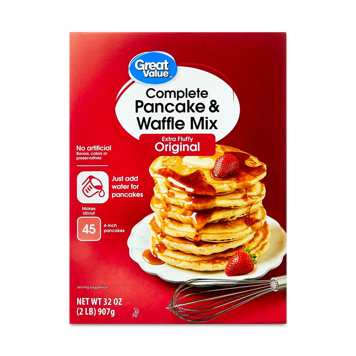 미국직구 Great Value Complete 907g 2팩 / Great Value Complete Pancake & Waffle Mix, Extra Fluffy, Origina 1