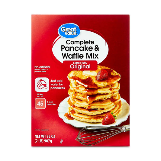미국직구 Great Value Complete 907g 2팩 / Great Value Complete Pancake & Waffle Mix, Extra Fluffy, Origina 1