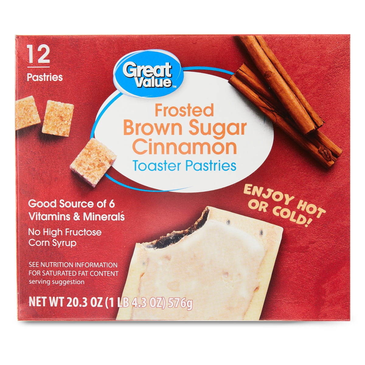 미국직구 Great Value Frosted 575g / Great Value Frosted Brown Sugar Cinnamon Toaster Pastries, 575g, 12  1