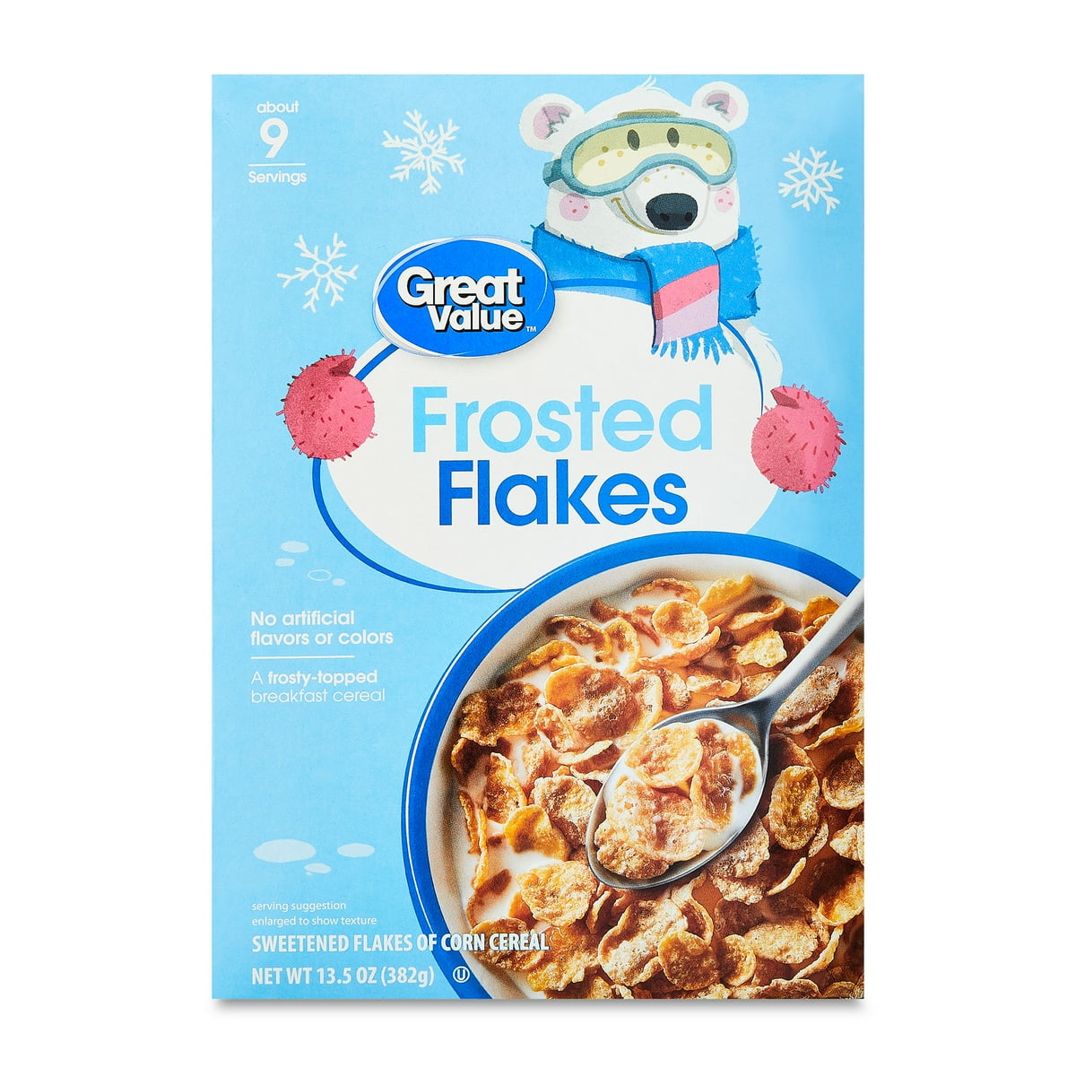 미국직구 Great Value Frosted 383g 2팩 / Great Value Frosted Flakes Breakfast Cereal, 383g, 2 Pack Bundle 1