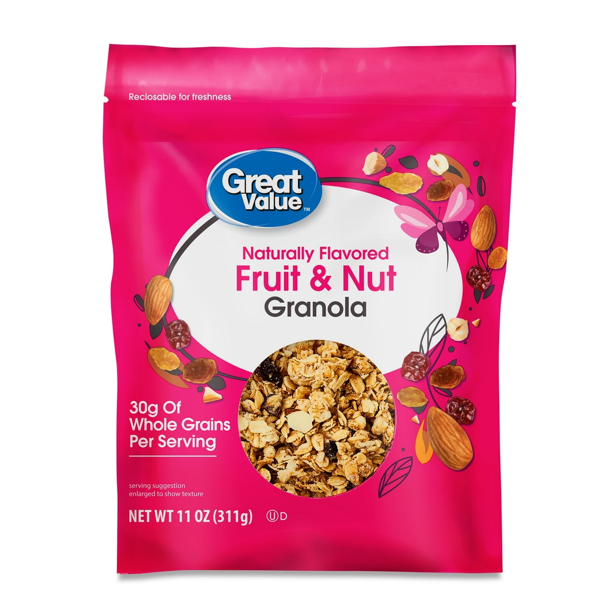 미국직구 Great Value Fruit 견과 312g 2팩 / Great Value Fruit and Nut Granola, 312g, 2 Pack Bundle 1