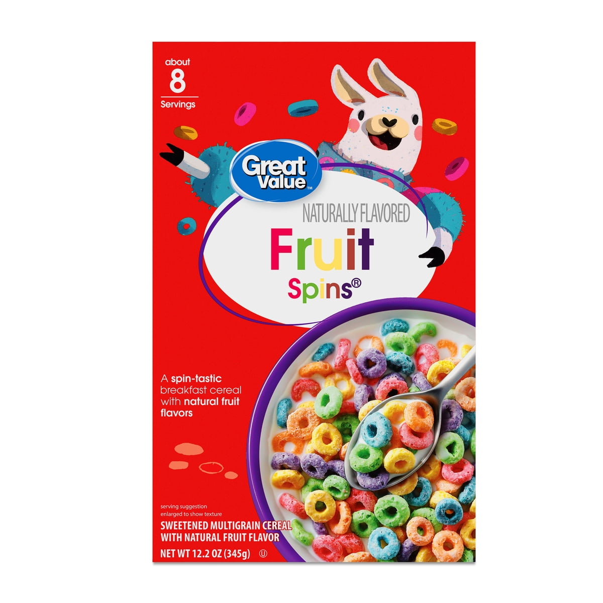 미국직구 Great Value Fruit 346g 2팩 / Great Value Fruit Spins Breakfast Cereal, 346g, 2 Pack Bundle 1