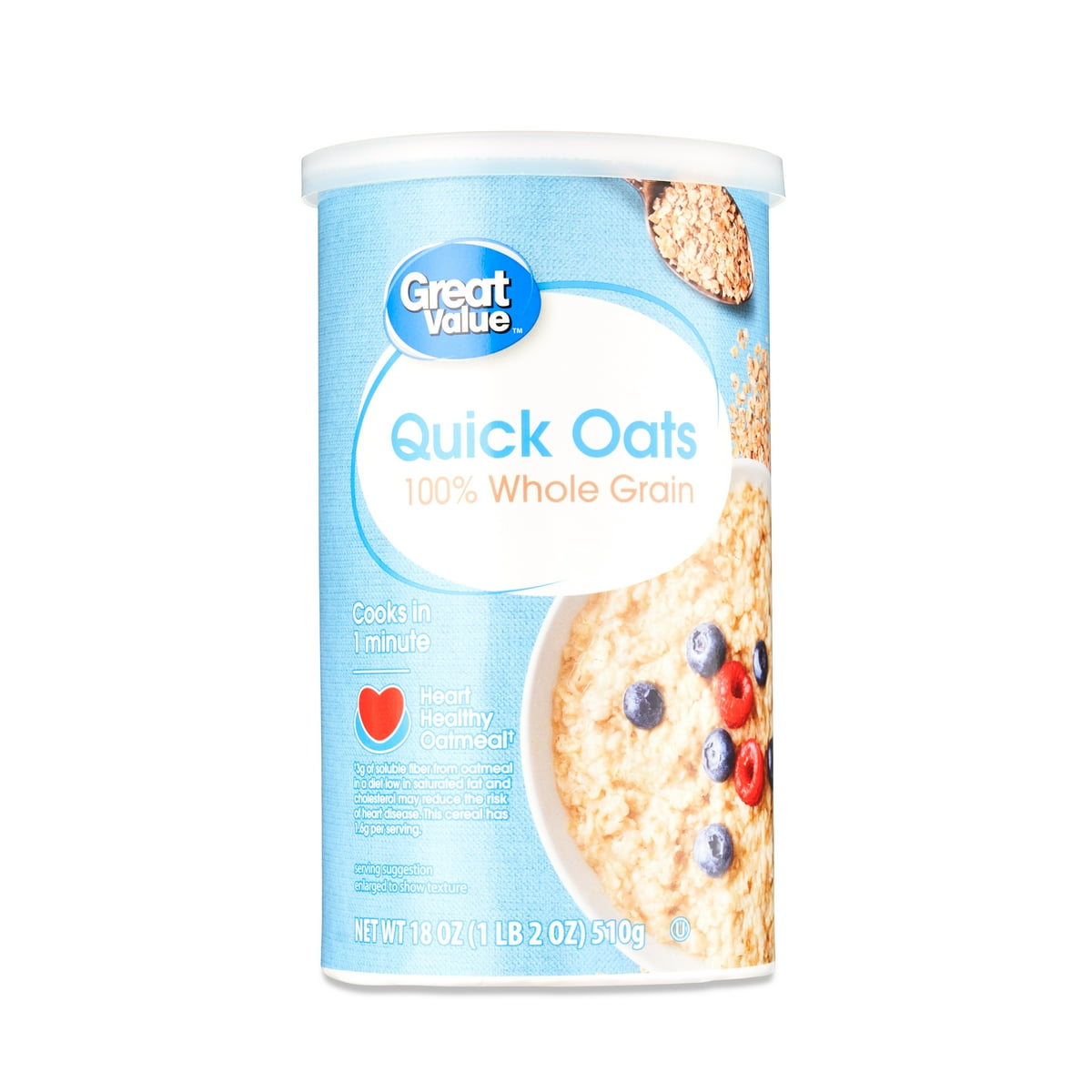 미국직구 Great Value Instant 510g 2팩 / Great Value Instant Oats Tube, 510g, 2 Pack Bundle 1