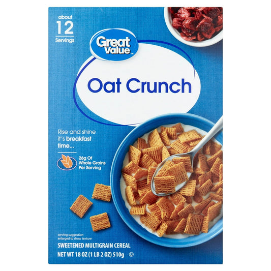 미국직구 Great Value Oat 510g 2팩 / Great Value Oat Crunch Breakfast Cereal, 510g, 2 Pack Bundle 1