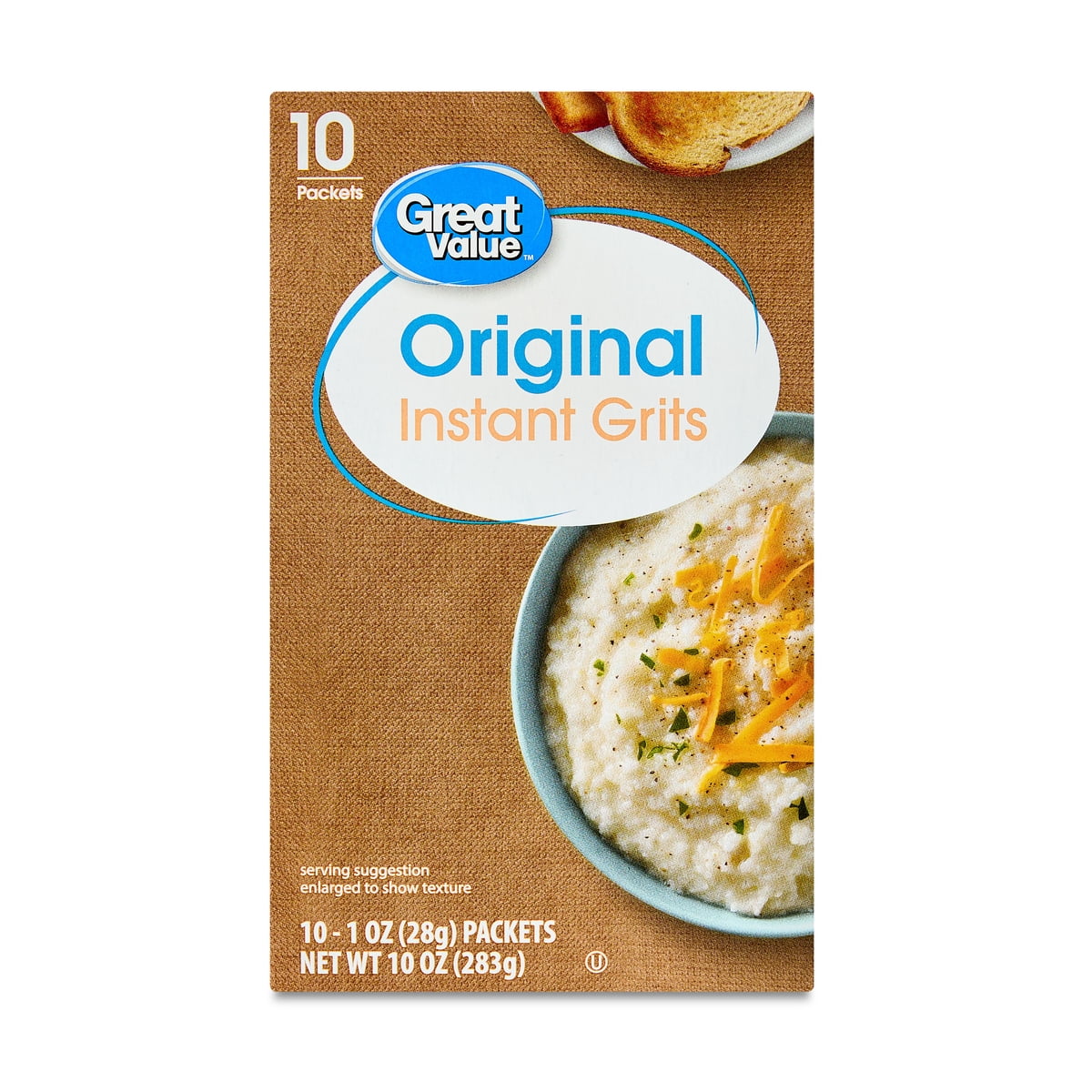미국직구 Great Value 28g / Great Value Original Instant Grits, 28g Box, 10 Count (Shelf-Stable Gr 1