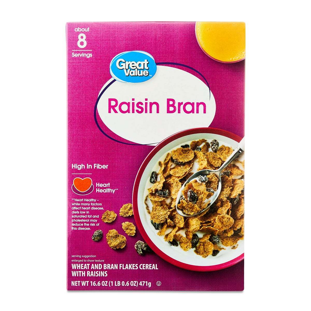 미국직구 Great Value Raisin 471g 2팩 / Great Value Raisin Bran Breakfast Cereal, 471g, 2 Pack Bundle 1