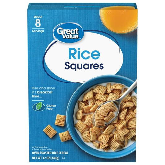 미국직구 Great Value Rice 340g 2팩 / Great Value Rice Squares Breakfast Cereal, 340g, 2 Pack Bundle 1