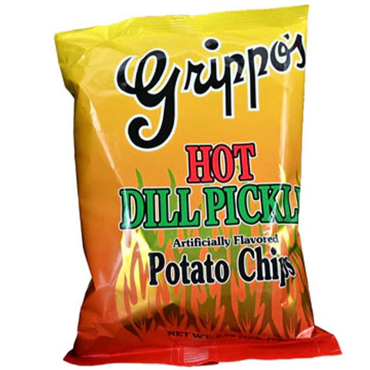 미국직구 Grippo's Hot Dill 78g 24팩 / Grippo's Hot Dill Pickle Potato Chips, 78g Bag 24ct 1