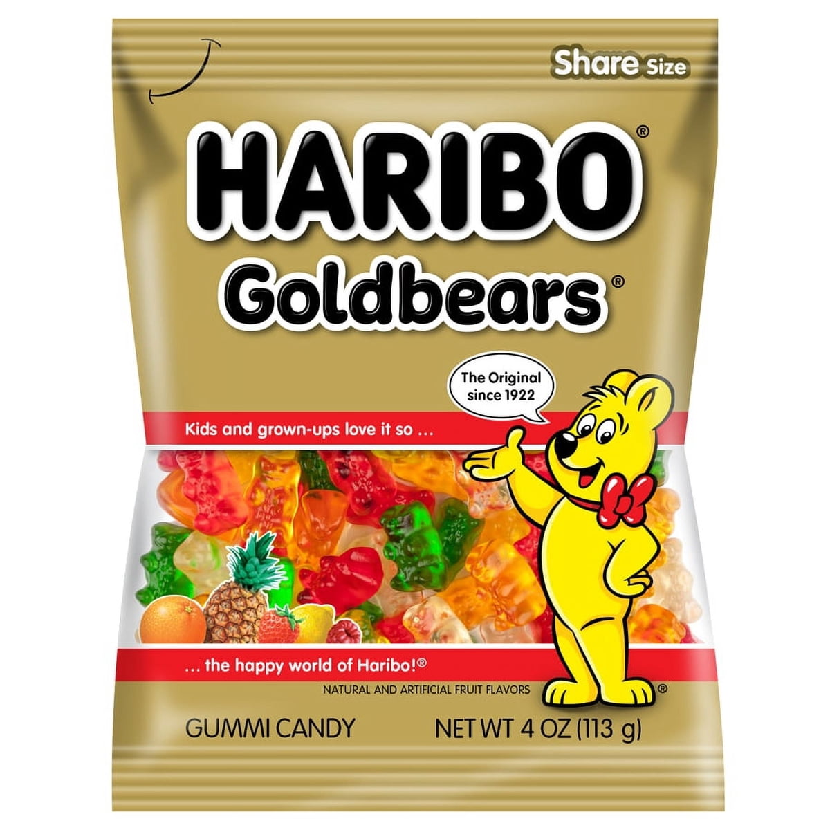 미국직구 HARIBO Goldbears 젤리 113g 2팩 / HARIBO Goldbears Gummy Bears Original Assorted Fruit Flavor Candy 1
