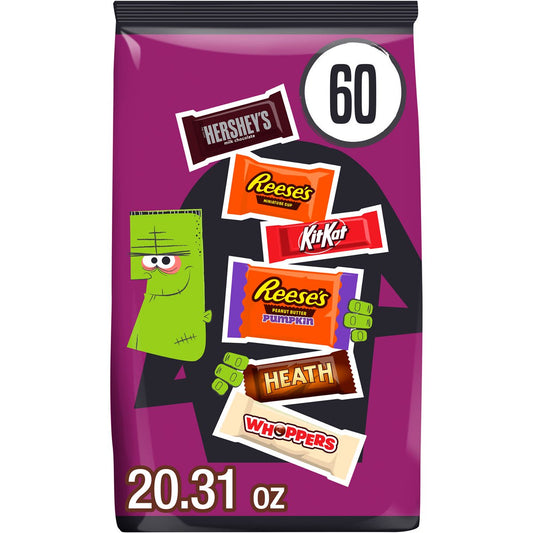 미국직구 Hershey 캔디 576g / Hershey Assorted Halloween Candy Variety Bag, 576g (60 Pieces) 1