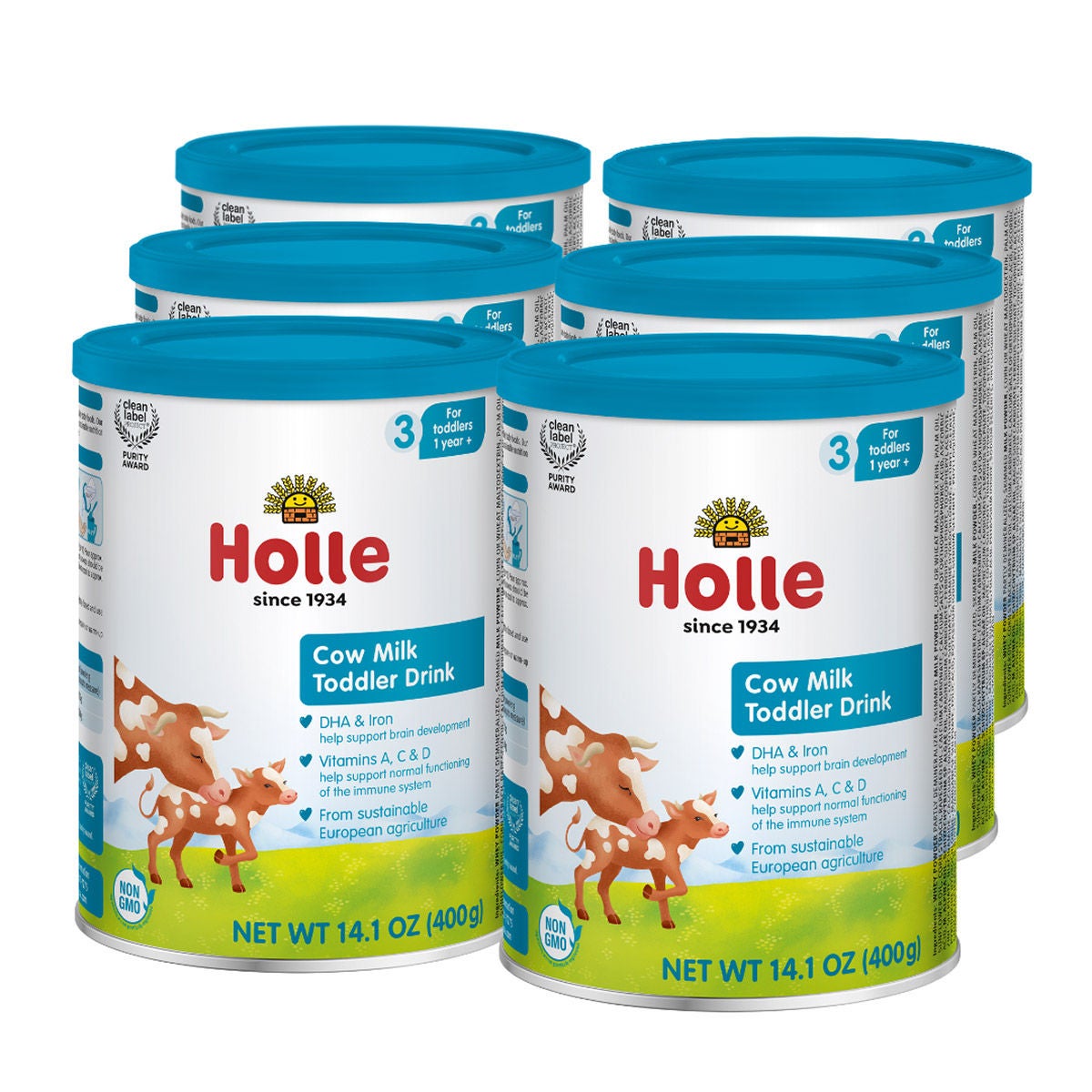 미국직구 Holle Cow 417ml / Holle Cow Milk, Toddler Drink, 6 - 417ml Tins 1