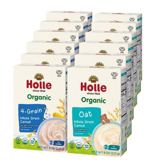 미국직구 Holle 227g / Holle Organic Whole Grain Cereal Bundle, Oat & 4-Grain Variety Pack, 1 1