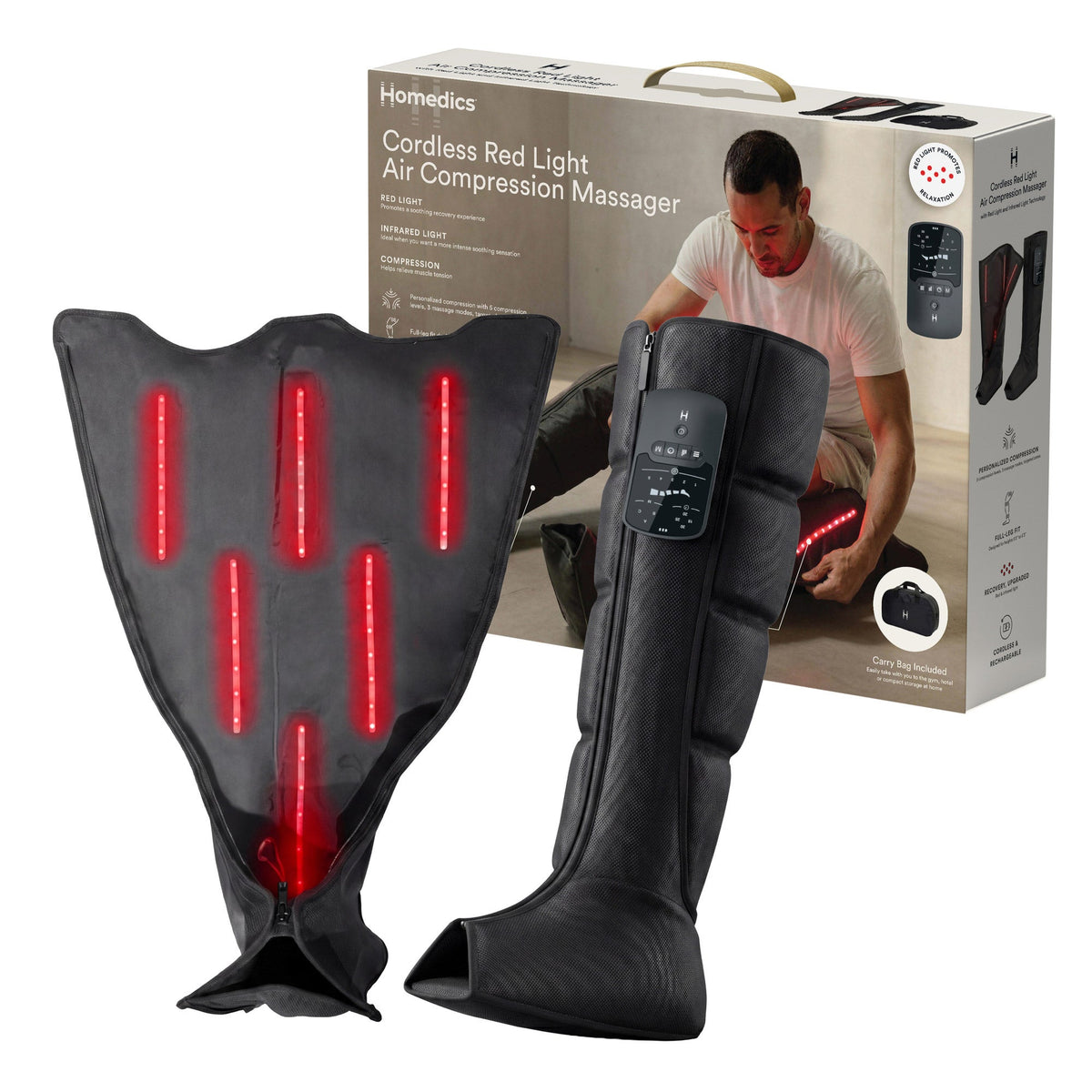 미국직구 Homedics Cordless Compression / Homedics Cordless Compression Boots with Red Light 1