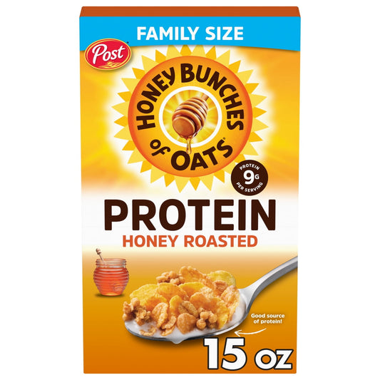 미국직구 Honey Bunches of 425g 2팩 / Honey Bunches of Oats Protein Honey Roasted Cereal - 425g, 2 Pack Bu 1