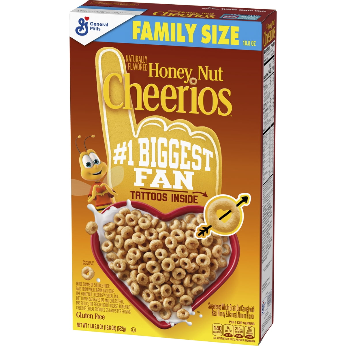 미국직구 Honey 견과 533g 2팩 / Honey Nut Cheerios, Heart Healthy Gluten Free Breakfast Cereal, Family 1