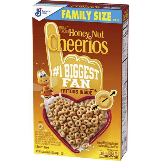 미국직구 Honey 견과 533g 2팩 / Honey Nut Cheerios, Heart Healthy Gluten Free Breakfast Cereal, Family 1