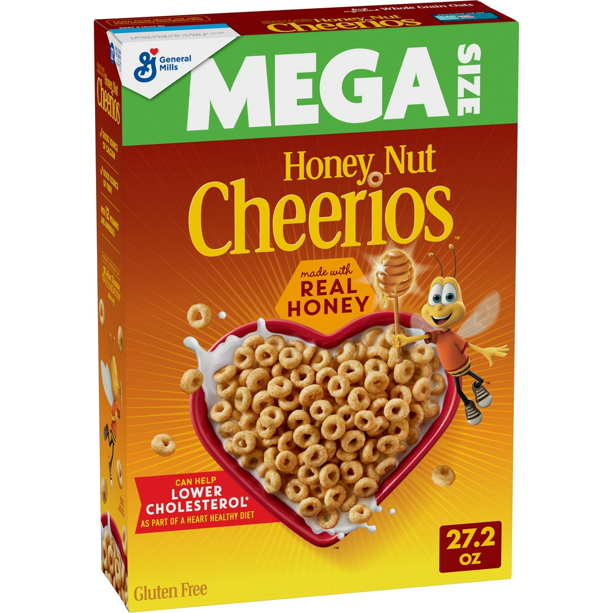 미국직구 Honey 견과 771g 2팩 / Honey Nut Cheerios, Heart Healthy Gluten Free Breakfast Cereal, Mega S 1