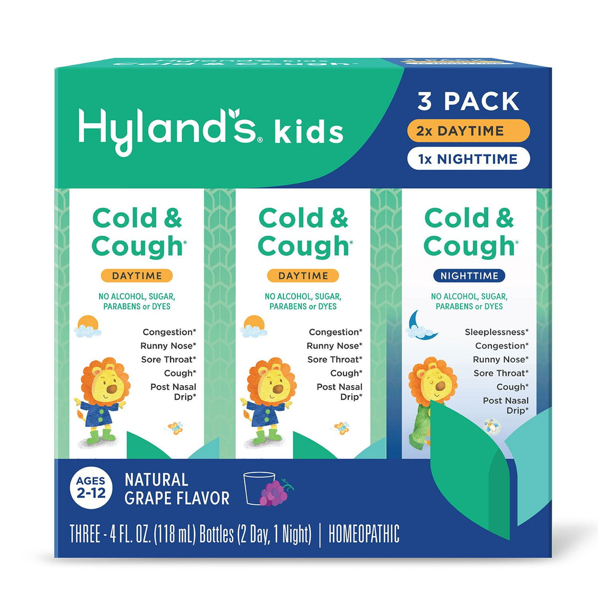 미국직구 Hyland's Kids Cold 118ml / Hyland's Kids Cold & Cough Day & Night, Grape Flavor, 118ml, 3 pk. 1