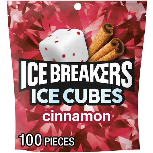 미국직구 Ice Breakers Ice 230g / Ice Breakers Ice Cubes Cinnamon Sugar Free Chewing Gum, Pouch 230g, 10 1