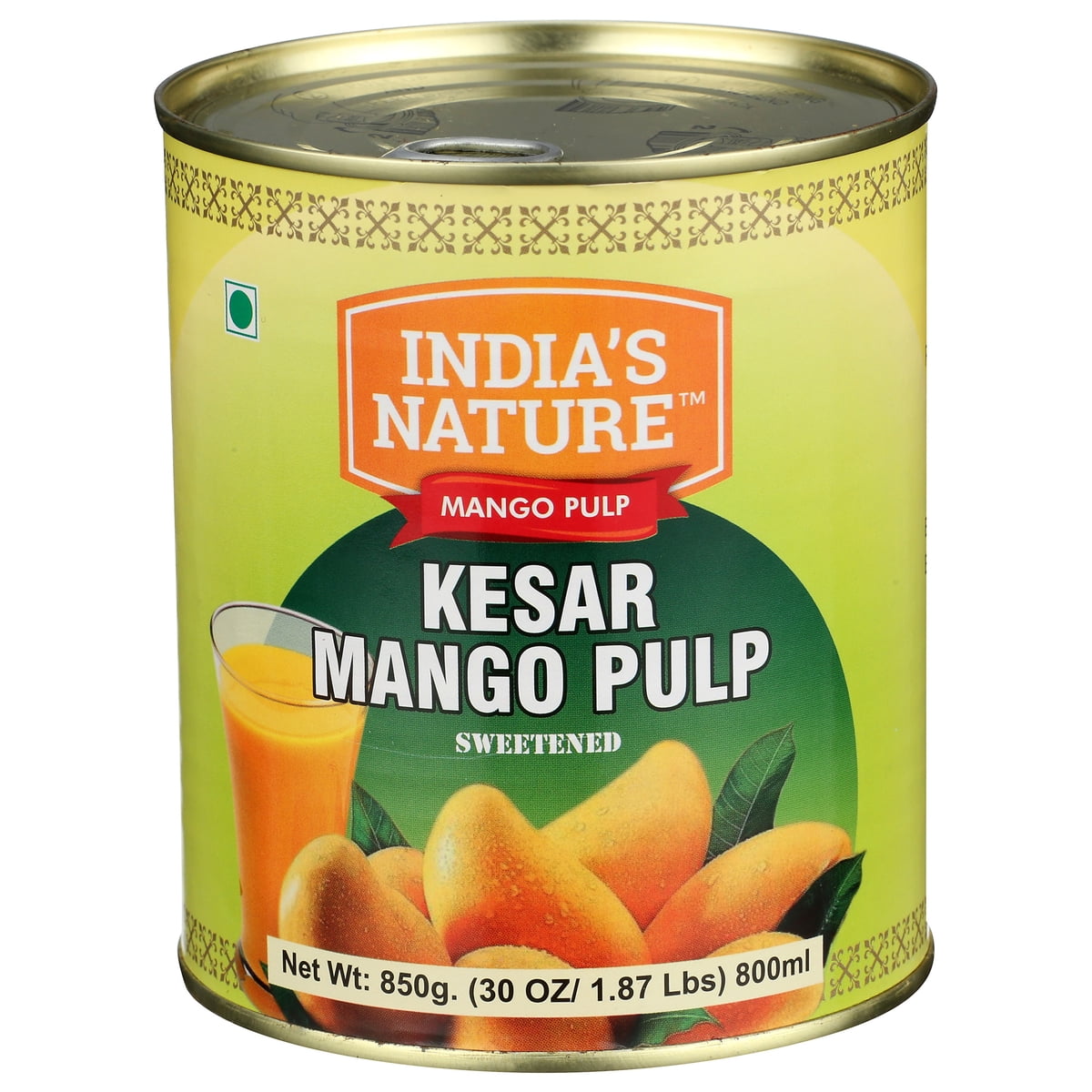 미국직구 India s Nature 850g / India’s Nature Sweetened Kesar Mango Pulp, 850g, 1 Count Jar 1