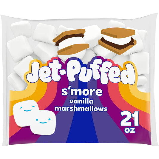 미국직구 Jet-Puffed S'more Vanilla 595g 2팩 / Jet-Puffed S'more Vanilla Marshmallows, 595g Bag, 2 Pack Bu 1