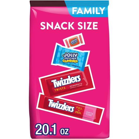 미국직구 JOLLY RANCHER and 캔디 570g / JOLLY RANCHER and TWIZZLERS Assorted Flavored Snack Size, Candy Fam 1