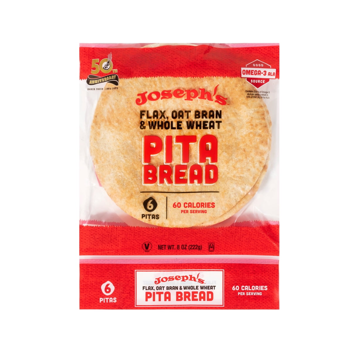미국직구 Joseph s Low / Joseph’s Low Net Carb Flax Pita Bread, 1 Pack, 6 Count x2 Bundle 1