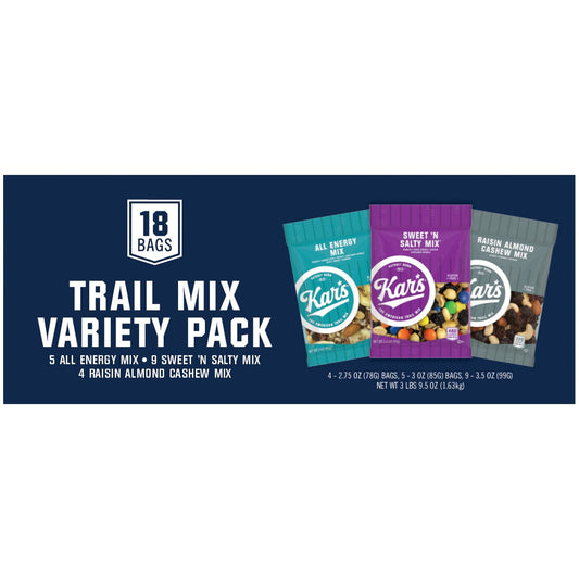 미국직구 Kar's 견과 28g / Kar's Nut & Fruit Mix Variety Pack Trail Mix, 28g, 18 pk. 1