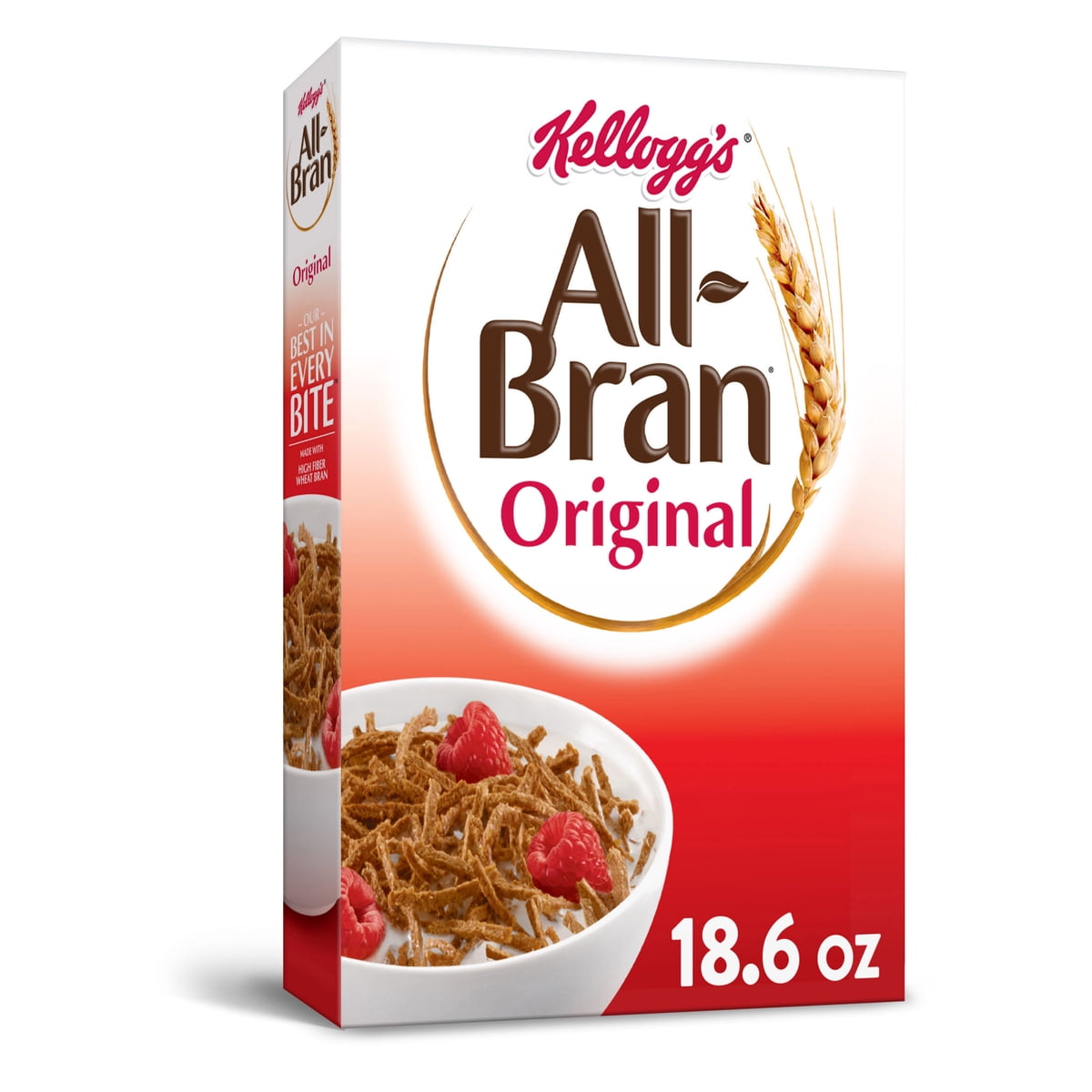 미국직구 Kellogg's All-Bran 527g / Kellogg's All-Bran Original Breakfast Cereal, High Fiber, Family Size 1
