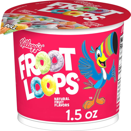 미국직구 Kellogg's Froot Loops 43g 2팩 / Kellogg's Froot Loops Original Breakfast Cereal, Fruit Flavored, 1