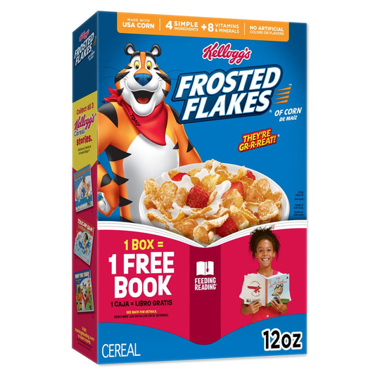 미국직구 Kellogg's Frosted Flakes 340g 2팩 / Kellogg's Frosted Flakes Original Breakfast Cereal, Fat Free 1