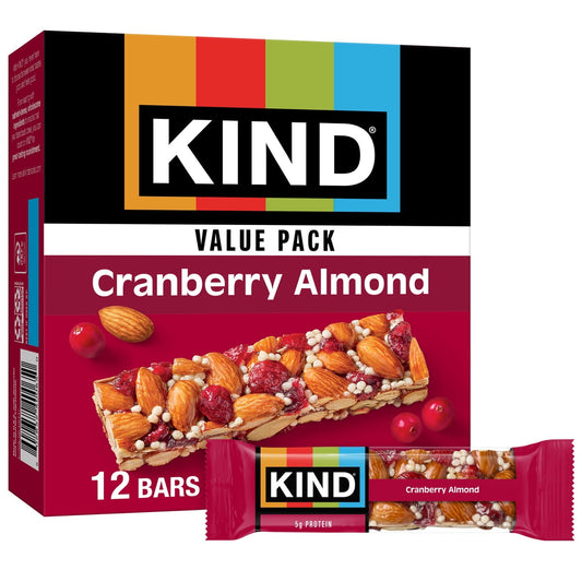 미국직구 KIND Gluten Free 견과 40g / KIND Gluten Free Cranberry Almond Snack Bars, 40g, 12 Count Box 1