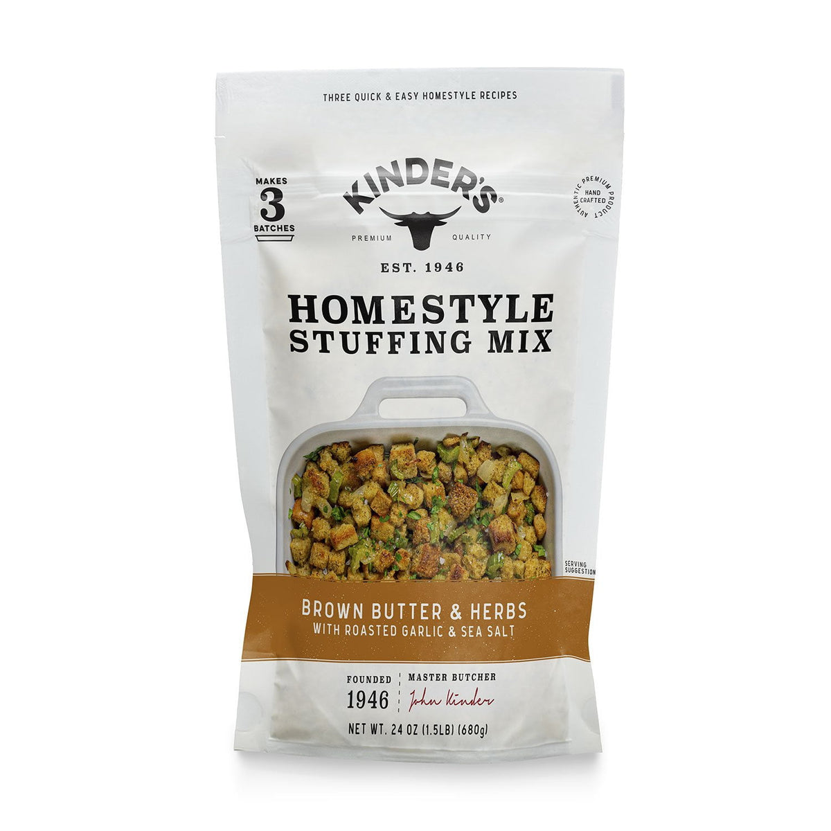 미국직구 Kinder's Brown Butter 680g / Kinder's Brown Butter & Herbs Homestyle Stuffing Mix, 680g 1