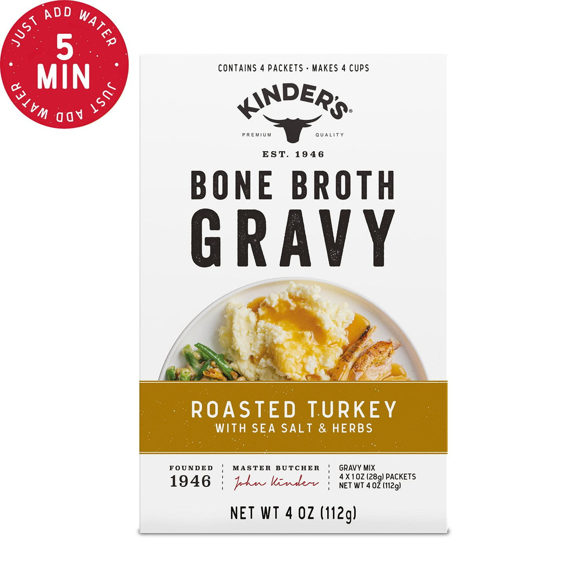 미국직구 Kinder's Roasted Turkey 113g / Kinder's Roasted Turkey Bone Broth Gravy Mix, 113g 1