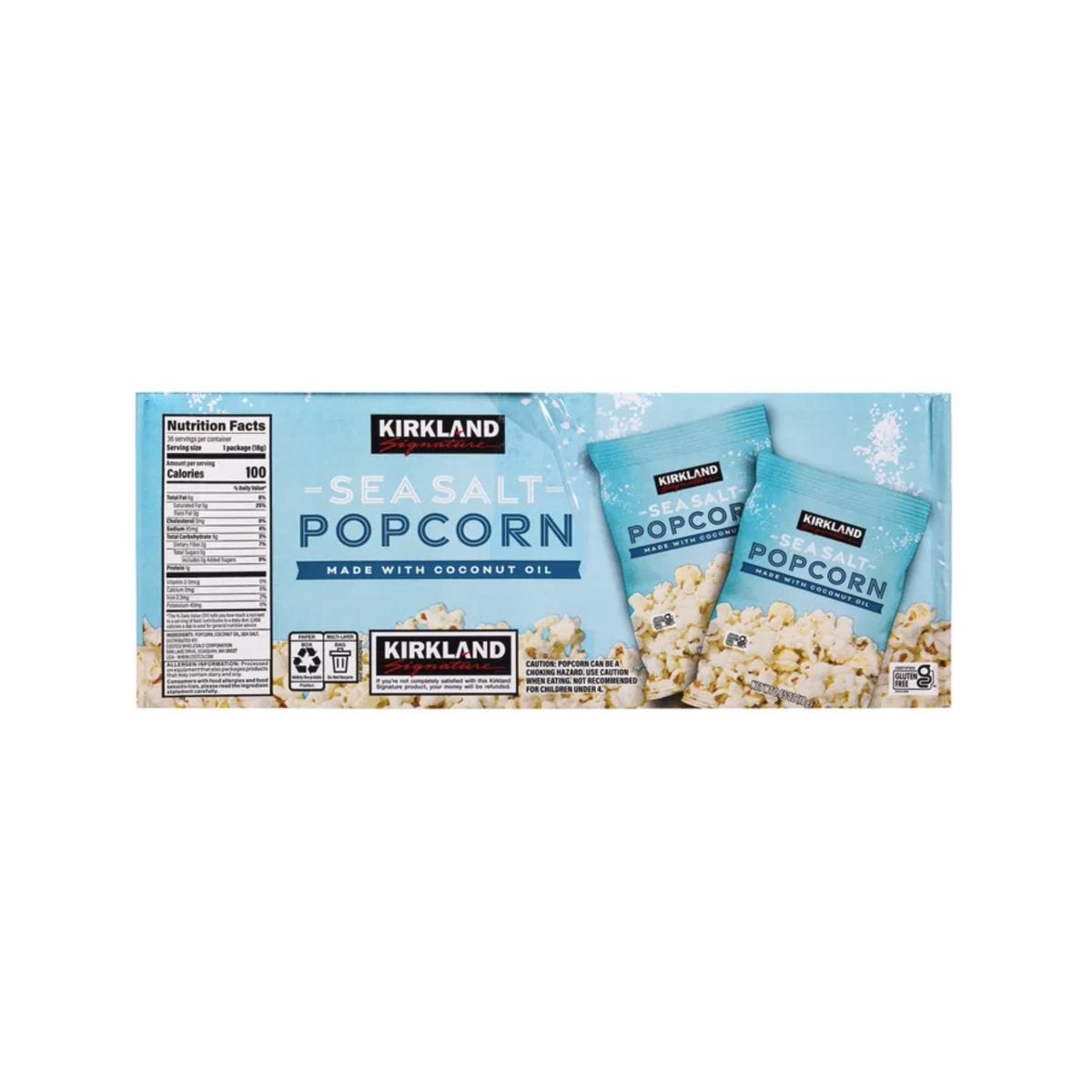 미국직구 Kirkland Signature Sea 견과 18g / Kirkland Signature Sea Salt Popcorn, 18g Individual Bags, 36 Co 1