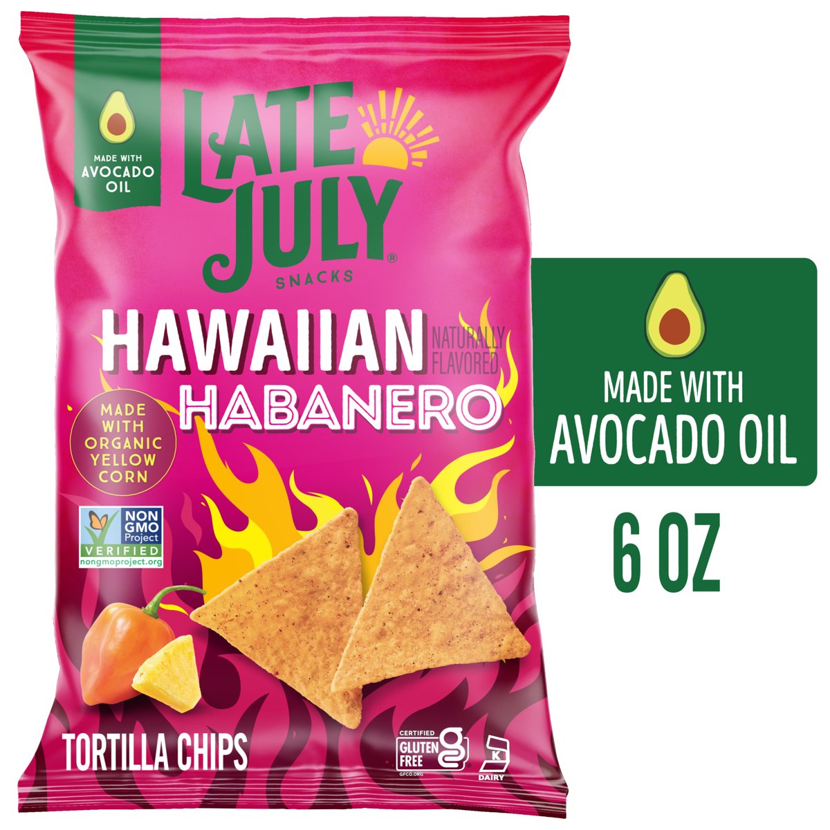 미국직구 LATE JULY Snacks 170g / LATE JULY Snacks Hawaiian Habanero Tortilla Chips, 170g Bag 1