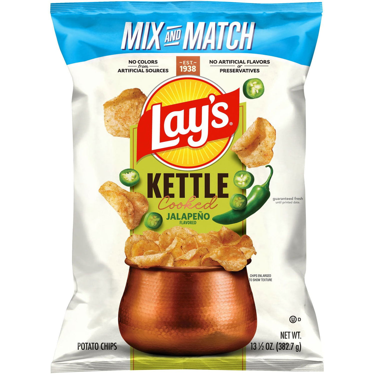 미국직구 Lay's Kettle Cooked 383g / Lay's Kettle Cooked Jalapeño Potato Chips, 383g 1