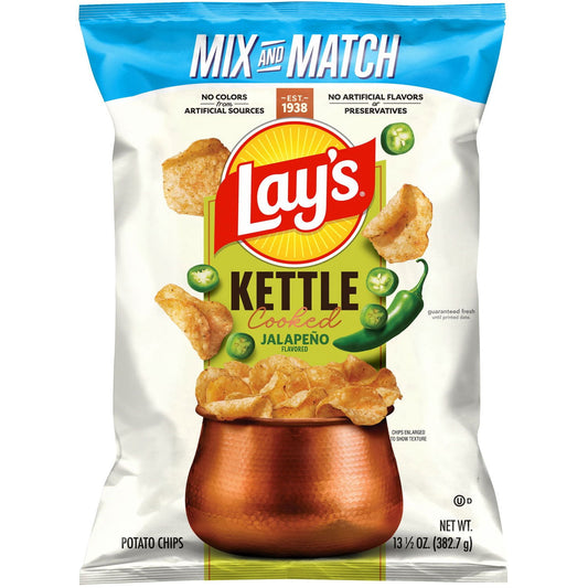 미국직구 Lay's Kettle Cooked 383g / Lay's Kettle Cooked Jalapeño Potato Chips, 383g 1