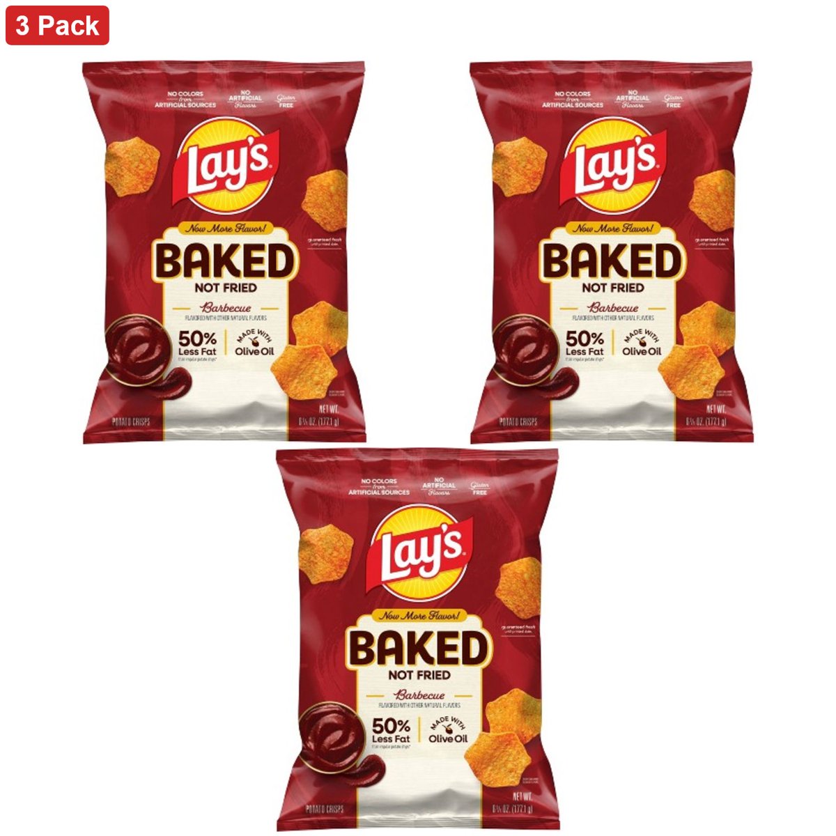 미국직구 Lay's Oven Baked 177g / Lay's Oven Baked Barbecue Flavored Potato Chips - 177g 1