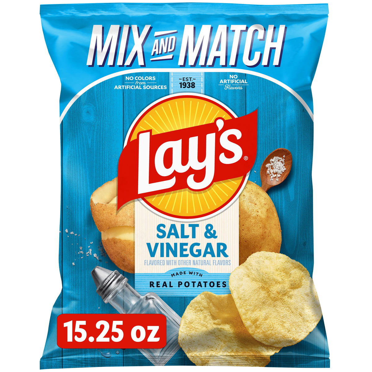미국직구 Lay's Salt & 432g / Lay's Salt & Vinegar Flavored Potato Chips, 432g 1