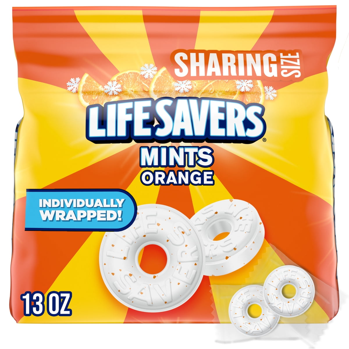 미국직구 Life Savers Orange 캔디 369g 2팩 / Life Savers Orange Breath Mint Hard Candy, Sharing Size - 369g  1