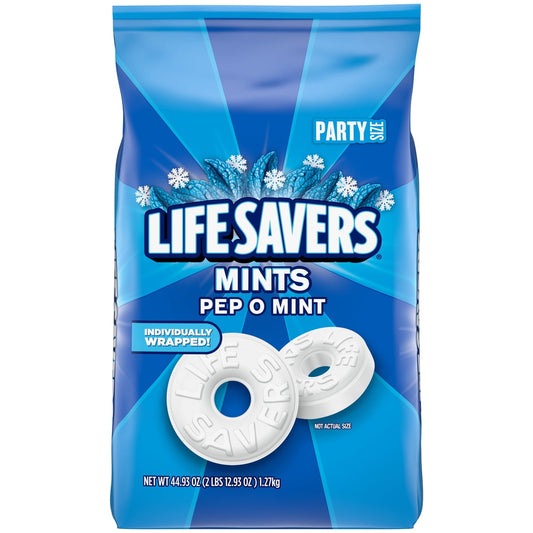 미국직구 Life Savers Pep-O-Mint 캔디 1.3kg / Life Savers Pep-O-Mint Breath Mints Hard Candy, Party Size -  1
