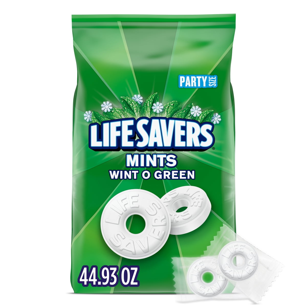 미국직구 Life Savers Wint-O-Green 캔디 1.3kg / Life Savers Wint-O-Green Breath Mint Hard Candy, Party Size 1