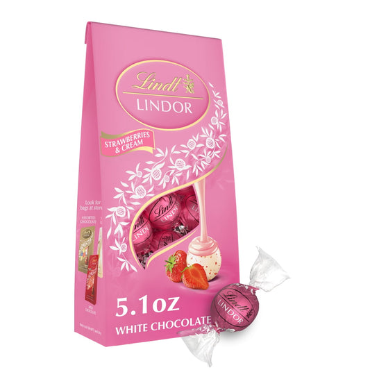 미국직구 Lindt LINDOR Strawberries 초콜릿 145g / Lindt LINDOR Strawberries and Cream White Chocolate Candy  1