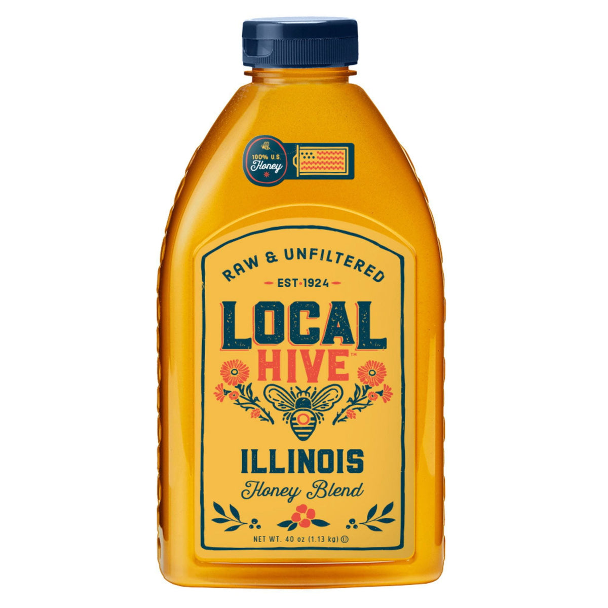 미국직구 Local Hive Illinois 1.1kg / Local Hive Illinois Honey Blend, 1.1kg 1