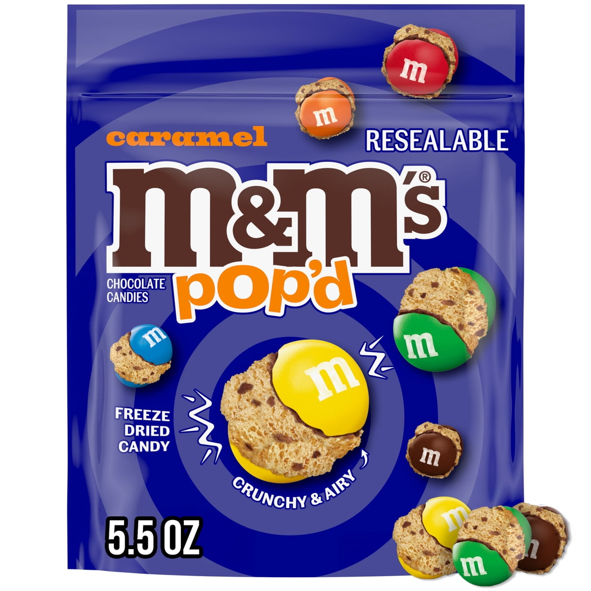 미국직구 M&M's Pop'd Caramel 초콜릿 156g 2팩 / M&M's Pop'd Caramel Chocolate Crunchy Candy - 156g Resealable 1