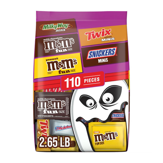 미국직구 Mars Halloween 초콜릿 1.2kg / Mars Halloween Variety Pack Mini & Fun Size Chocolate Candy, 1.2kg,1 1