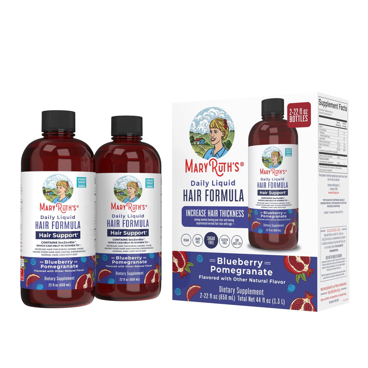 미국직구 MaryRuth's Daily Liquid 651ml / MaryRuth's Daily Liquid Hair Formula 651ml, 2 pk. 1